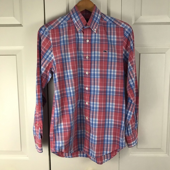 Vineyard Vines Slim Fit Whale Shirt Plaid XS - Picture 2 of 6